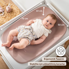 Nattou Softy Alt Değiştirme Minderi 70x50cm Pembe