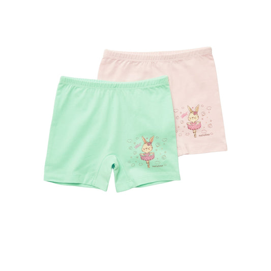 Natuline 2'li Kız Çocuk Likralı Boxer