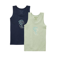 Natuline 2'li Robot Desenli Likralı Erkek Çocuk Atlet