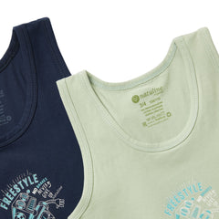 Natuline 2'li Robot Desenli Likralı Erkek Çocuk Atlet