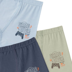 Natuline 3'lü Erkek Çocuk Likralı Boxer