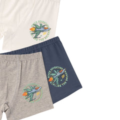 Natuline 3'lü Erkek Çocuk Space Adventure Likralı Boxer