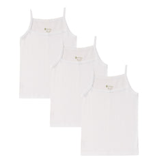 Natuline 3'lü Kız Çocuk Ribana İp Askılı Atlet