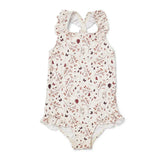 Nuuroo Fırfırlı UV Korumalı Kız Mayo Etnik