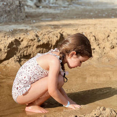 Nuuroo Fırfırlı UV Korumalı Kız Mayo Etnik