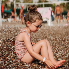 Nuuroo Ariel Fırfırlı UV Korumalı Kız Mayo Etnik