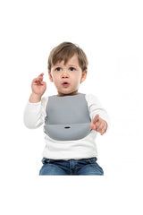 Oioi Silikon Mama Önlüğü Powder Grey