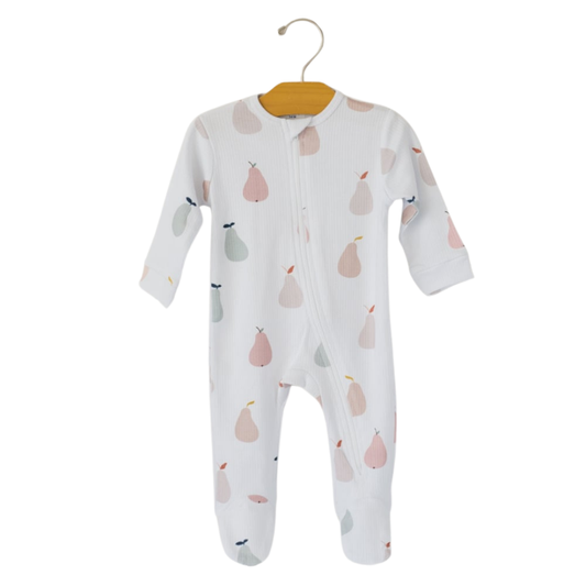 Mama Yoyo İnterlok Armut Desenli %100 Organik Pamuk Tulum