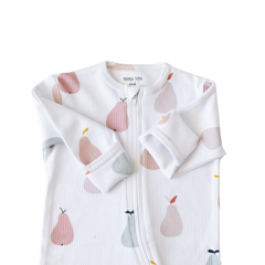 Mama Yoyo İnterlok Armut Desenli %100 Organik Pamuk Tulum