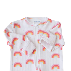 Mama Yoyo İnterlok Gökkuşağı Desenli %100 Organik Pamuk Tulum