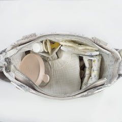 Pasito A Pasito Toile de Jouy Crossbody Bebek Bakım Çantası Cream