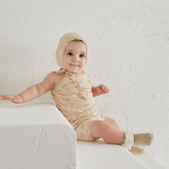 Patique Pembe Kız Bebek Ajurlu Organik Pamuk 3’lü Takım