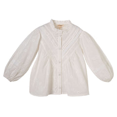 Patique Brodeli Nervürlü Gömlek