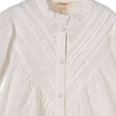 Patique Brodeli Nervürlü Gömlek