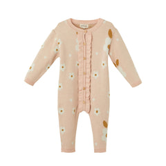 Patique Çiçek Desenli Fırfırlı Tulum