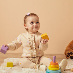 Patique Çiçek Desenli Fırfırlı Tulum