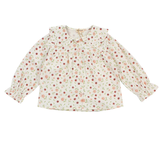 Patique Desenli Büzgülü Gömlek