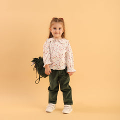 Patique Desenli Büzgülü Gömlek