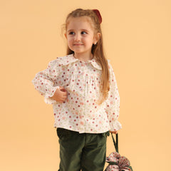 Patique Desenli Büzgülü Gömlek