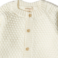 Patique Desenli Hırka Ekru