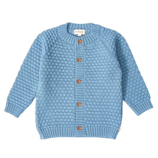 Patique İndigo Organik Pamuk Triko Bebek Hırka