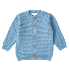 Patique İndigo Organik Pamuk Triko Bebek Hırka