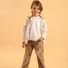 Patique Fitilli Kadife Pantolon Bej