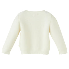 Patique Ekru Örme Triko Bebek Hırka