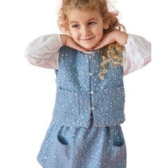 Patique Payetli Denim Etek