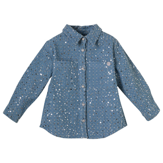 Patique Payetli Denim Gömlek