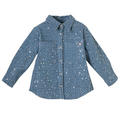 Patique Payetli Denim Gömlek