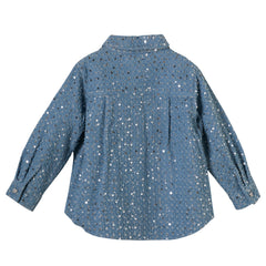 Patique Payetli Denim Gömlek