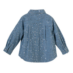 Patique Payetli Denim Gömlek