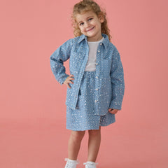 Patique Payetli Denim Gömlek