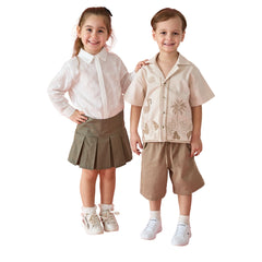 Patique Pileli Dokuma Etek