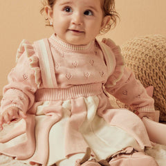 Patique Pembe Renkli Pileli Etekli Takım