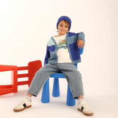 Patique Renk Bloklu Hırka Erkek