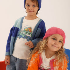 Patique Renk Bloklu Hırka Erkek