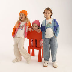 Patique Renk Bloklu Hırka Kız