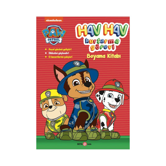 Beta Kids Paw Patrol Hav Hav Kurtarma Görevi Boyama Kitabı