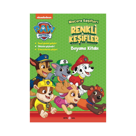 Beta Kids Paw Patrol Renkli Kaşifler Boyama Kitabı