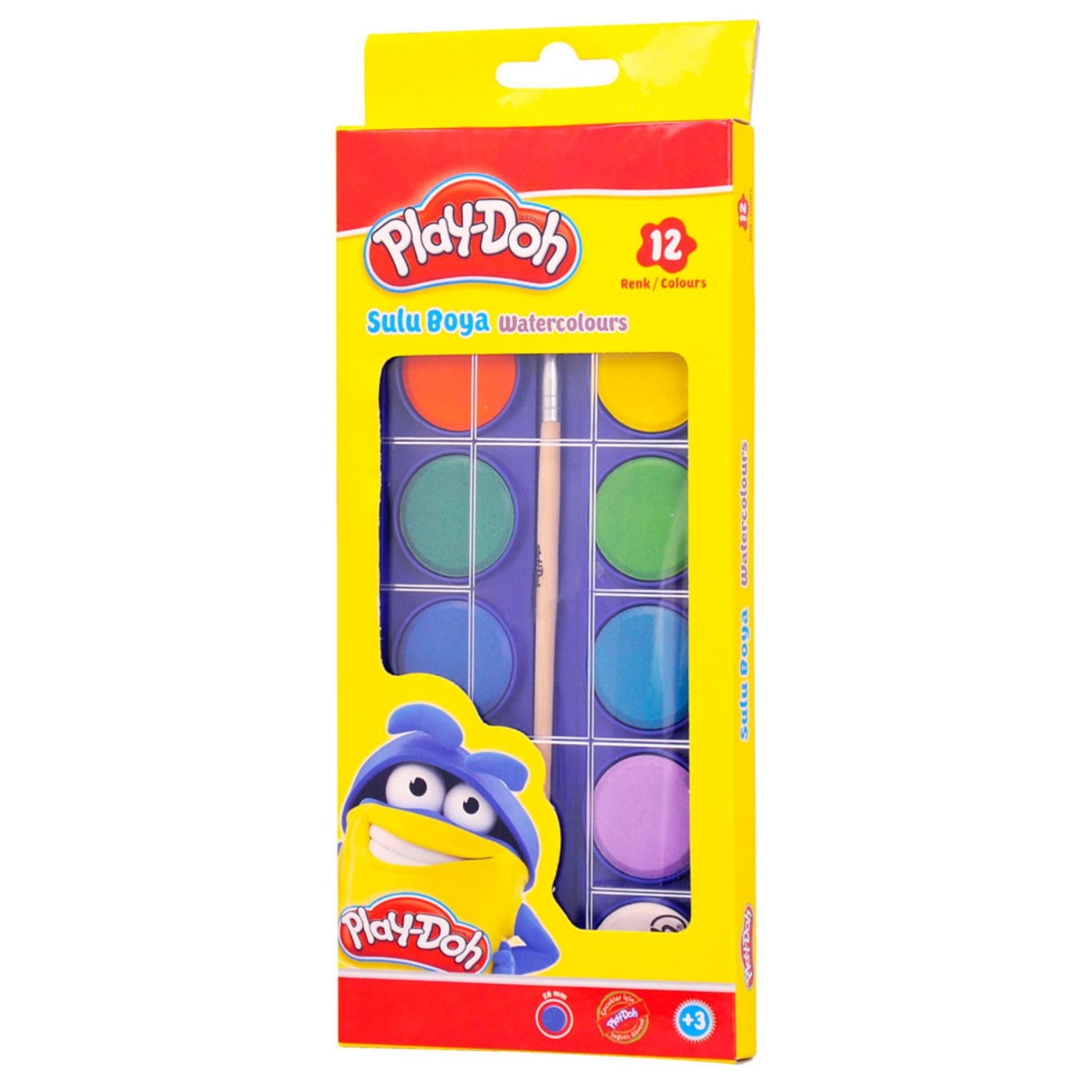 Playdoh 12 Renk Sulu Boya Küçük 23mm - Welcome Baby