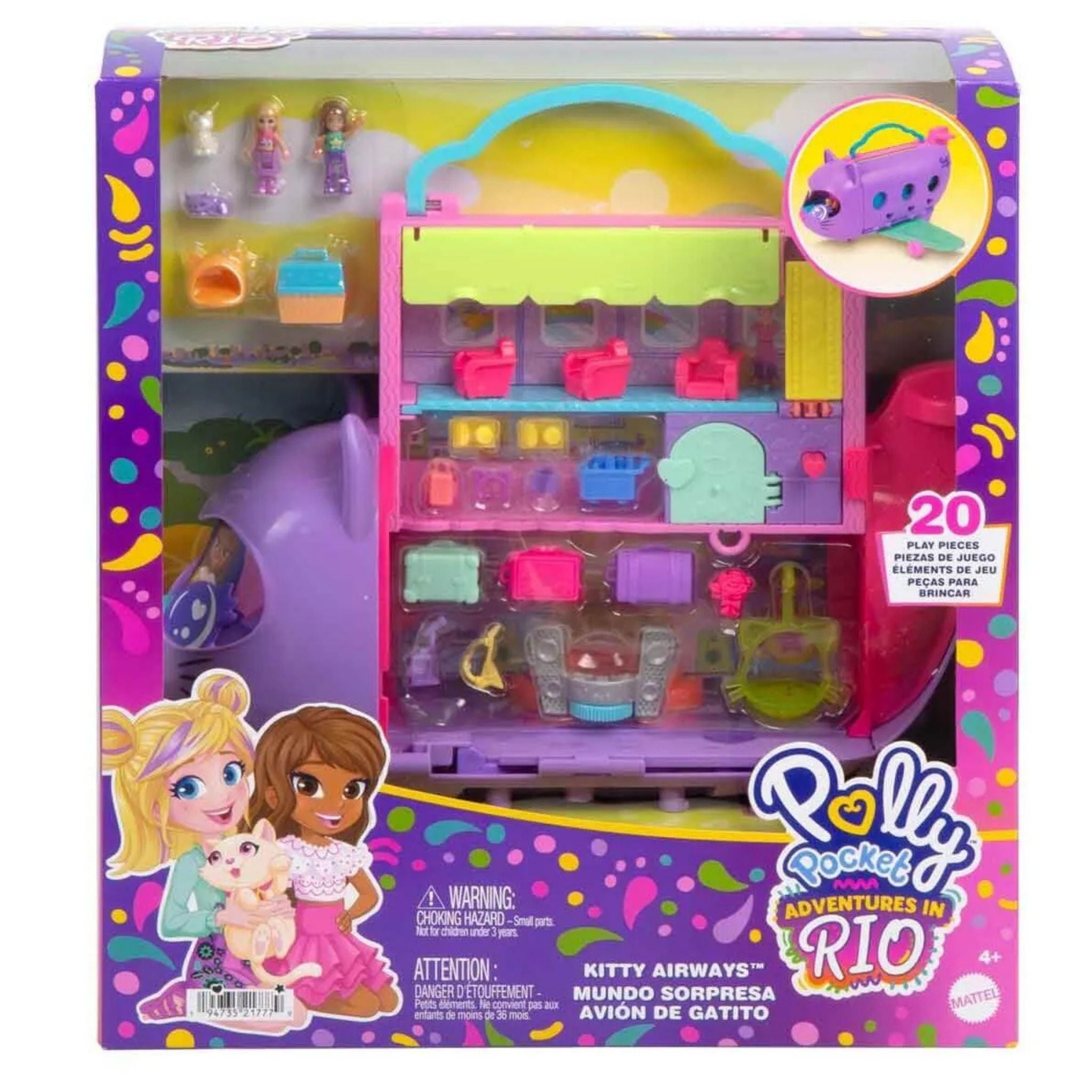 Polly Pocket Adventures in Rio Uçak Oyun Seti