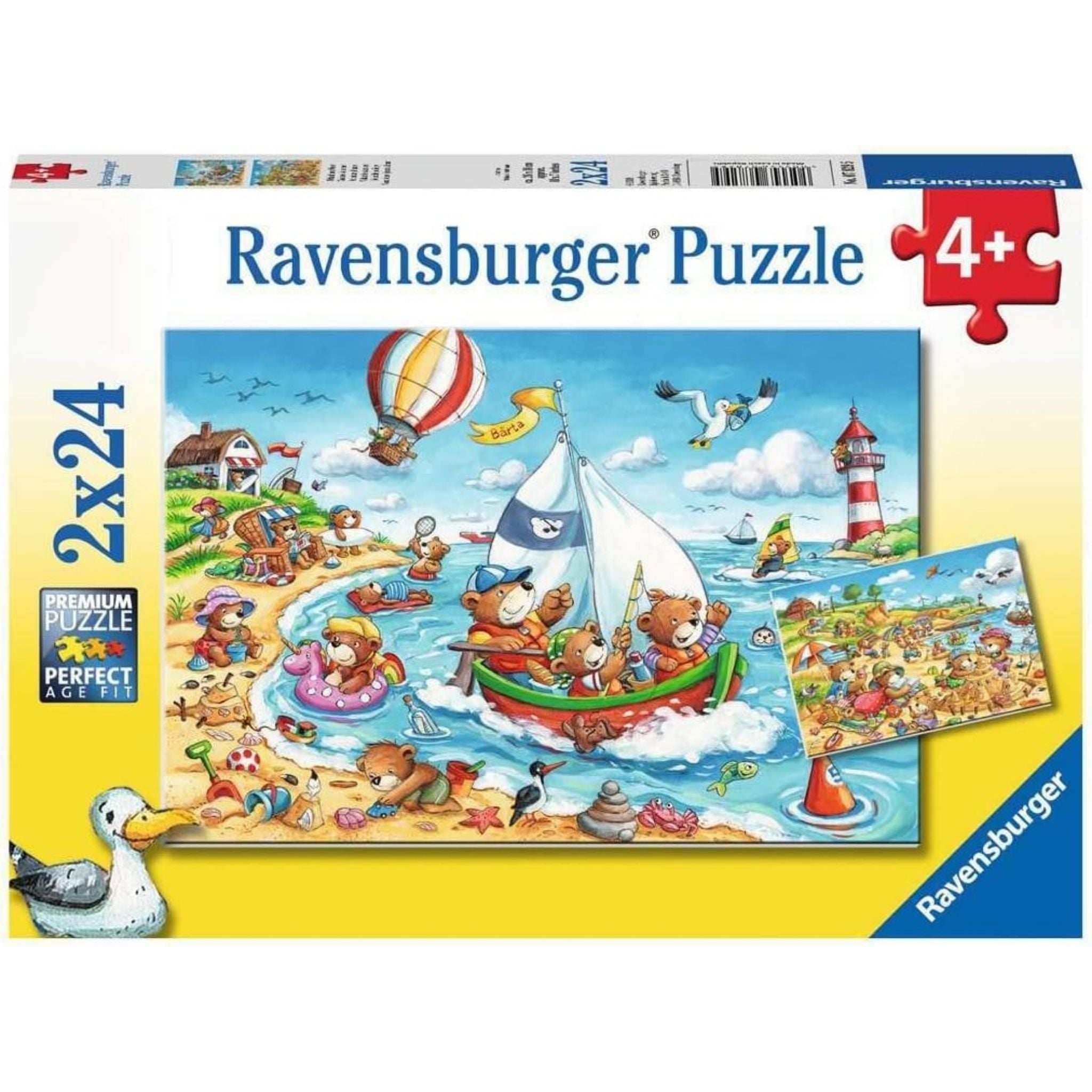 Ravensburger 2x24 Parçalı Puzzle Seaside Holiday - Welcome Baby