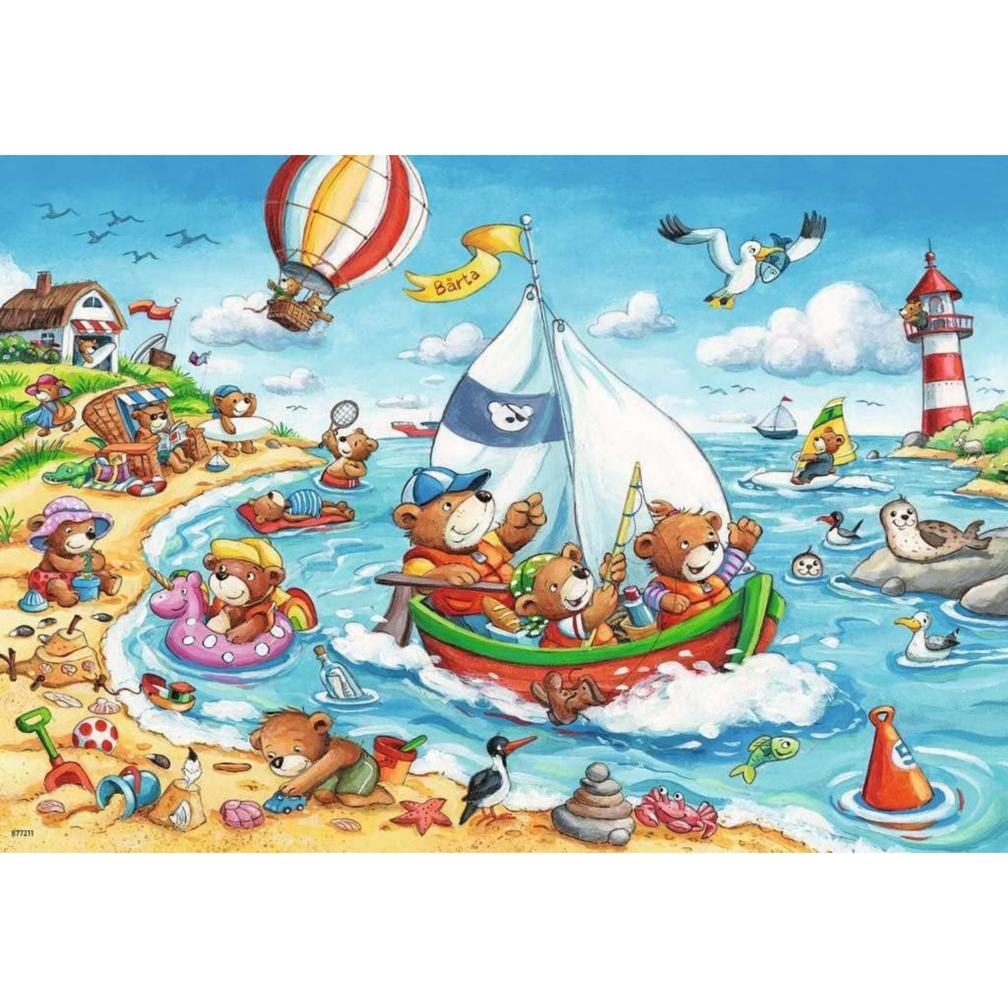 Ravensburger 2x24 Parçalı Puzzle Seaside Holiday - Welcome Baby