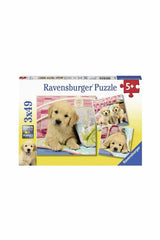 Ravensburger 3x49 Parçalı Puzzle Puppies