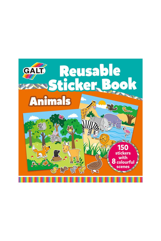 Galt Reusable Sticker Book Animals 3 Yaş+