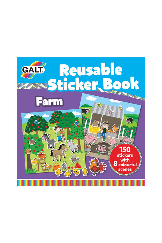 Galt Reusable Sticker Book - Farm 3 Yaş+