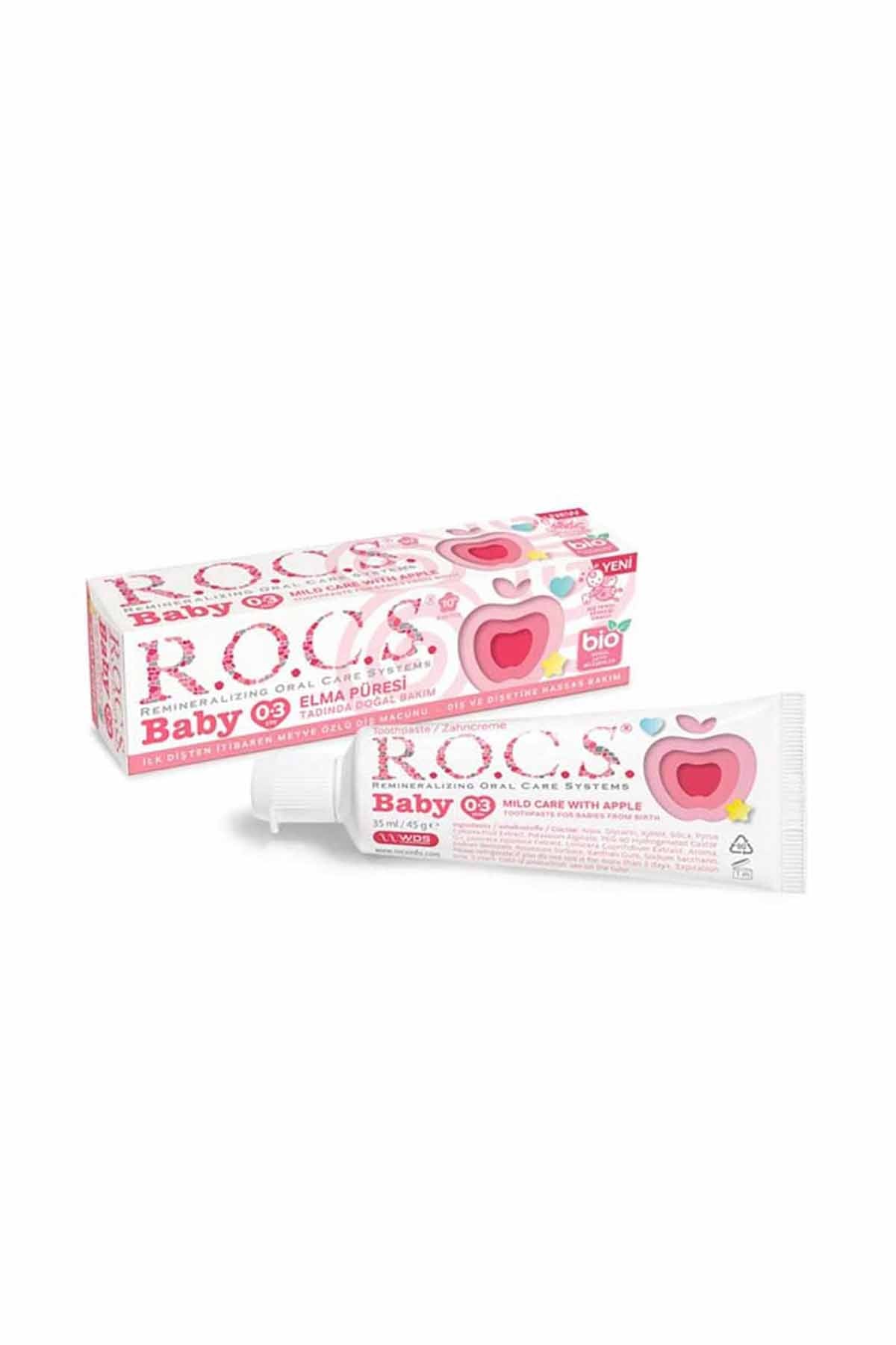 Rocs Baby Diş Macunu Elma Puresi 0-3 Ay