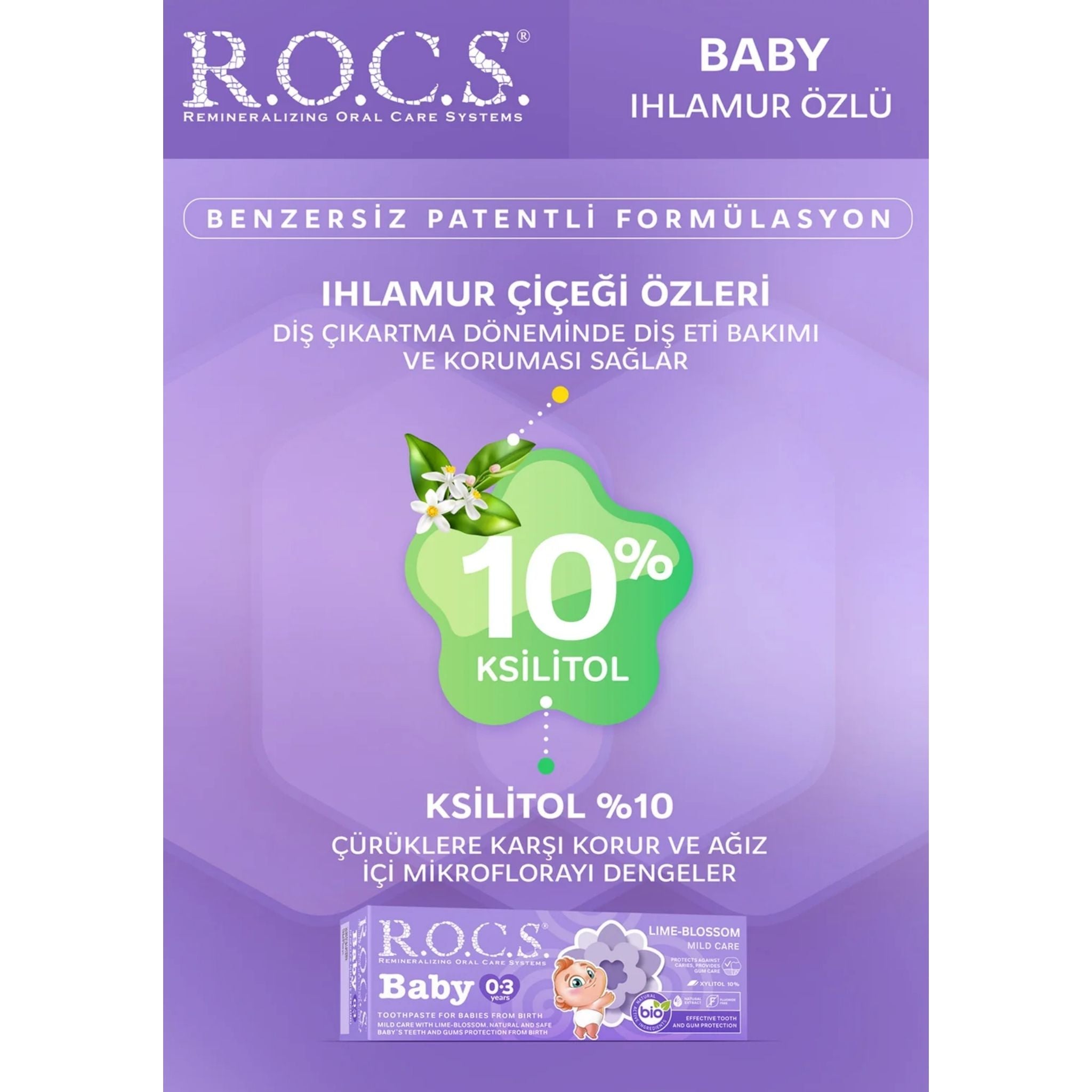 Rocs 0-3 Yaş Ihlamur Aromalı Diş Macunu - Welcome Baby